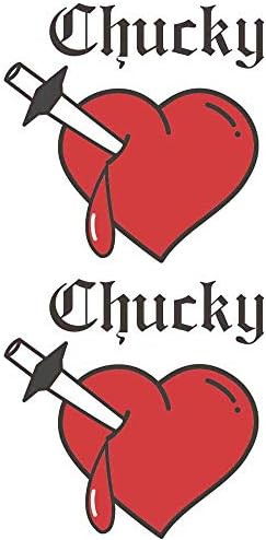 Bride of Chucky Heart Temporary Tattoos, 10 PCS Tiffany Heart Tattoos Sticker For Women, Halloween,  | Amazon (US)