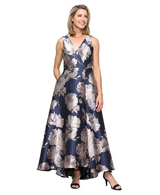 SL Fashions Women's Sleeveless Printed High-Low Dress - Macy's | Macy's