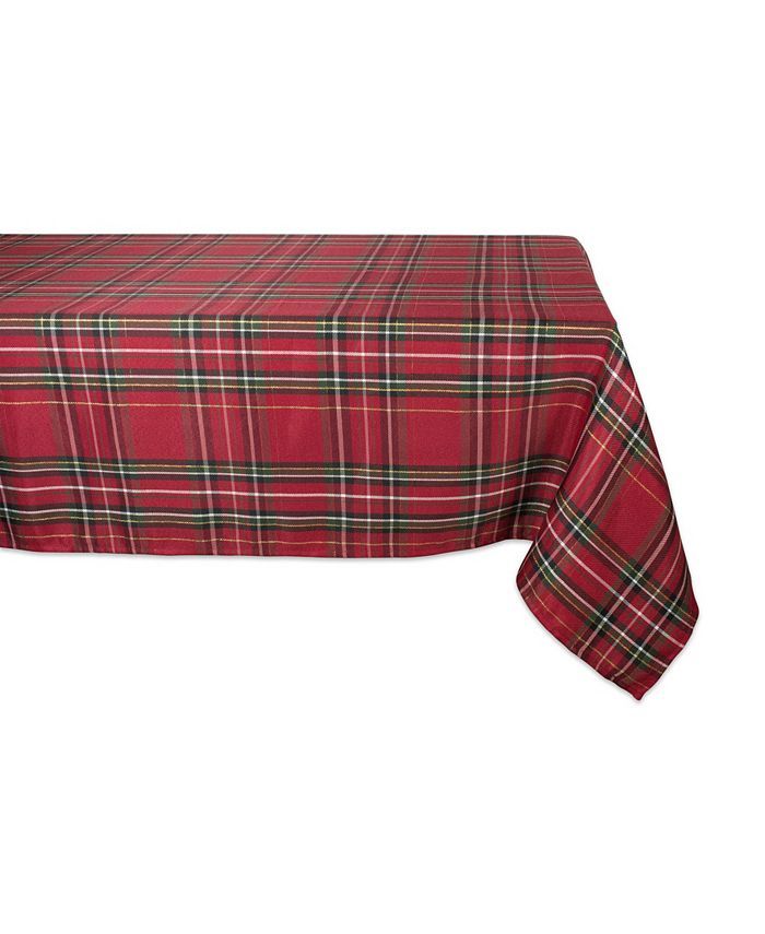 Design Imports Holiday Metallic Plaid Tablecloth & Reviews - Table Linens - Dining - Macy's | Macys (US)