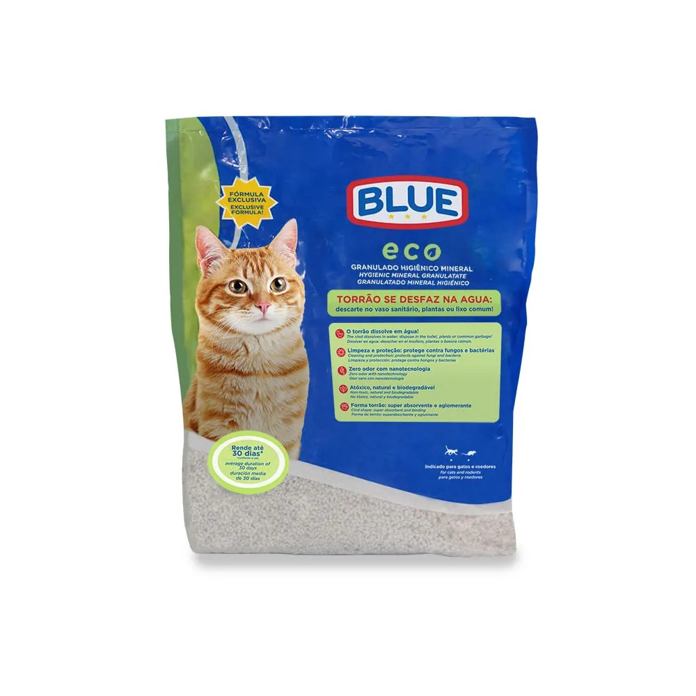Areia Para Gatos 2Kg Eco Blue - Pp362 Pp362 | CompraCerta (BR)