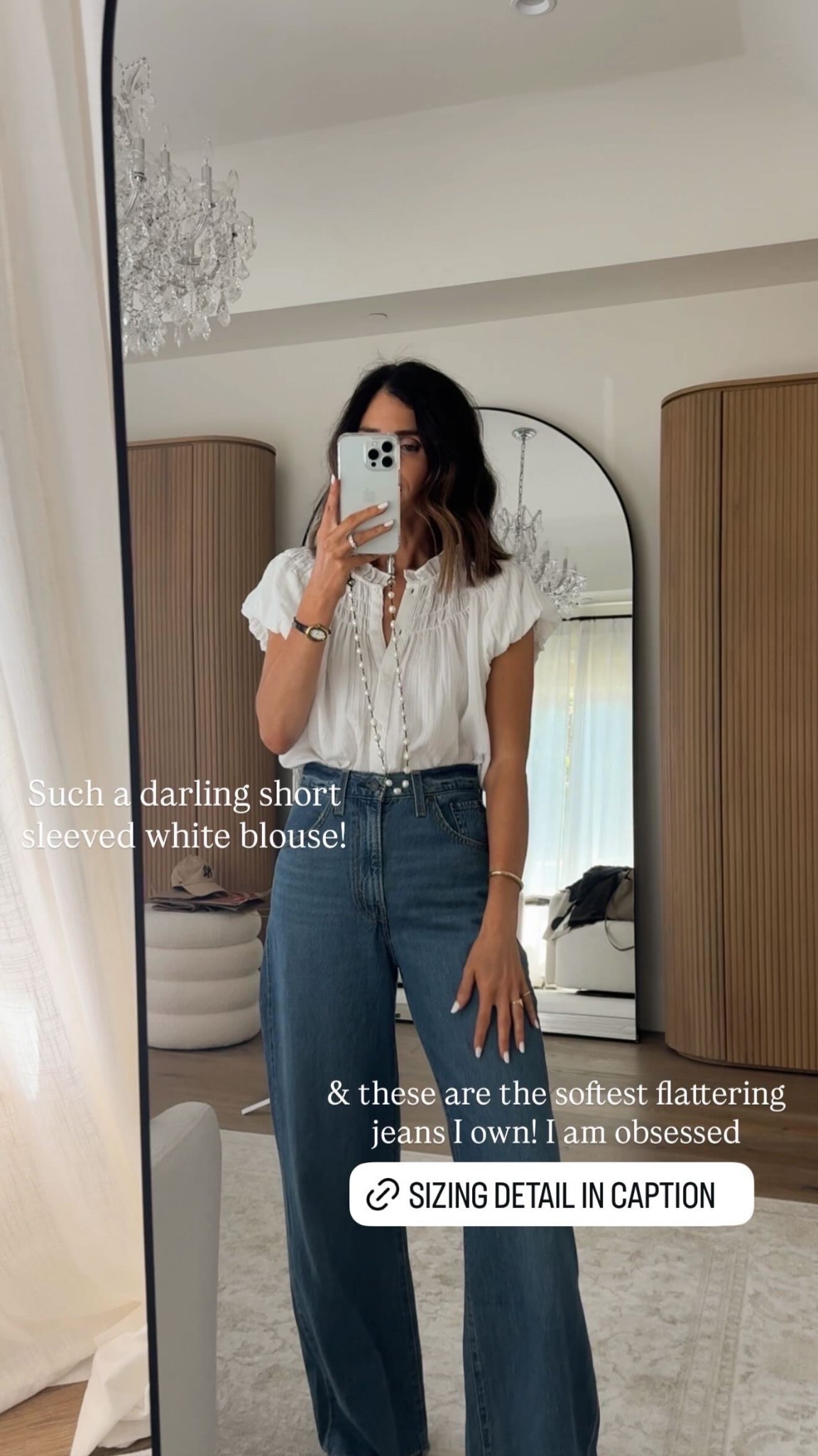 Such a darling short sleeved white blouse! These are the softest flattering jeans I own! I am obsessed✨

#LTKSeasonal #LTKootd #LTKgrwm