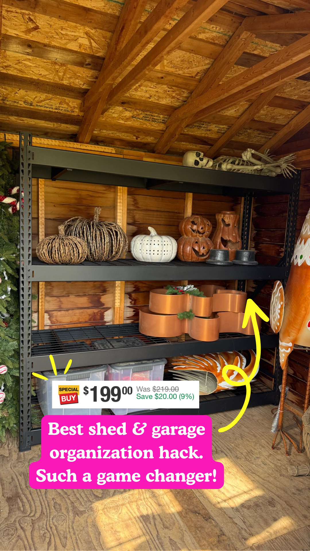 Shed and garage organization metal shelf that is super heavy duty! A must for outside storage



sale alert, home finds, garage organization, organization, home finds, home depot 

 #LTKHome #LTKSaleAlert