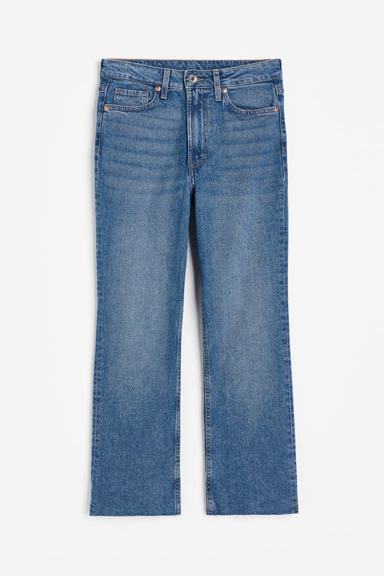 Flared High Cropped Jeans - Denim blue - Ladies | H&M AU | H&M (AU)