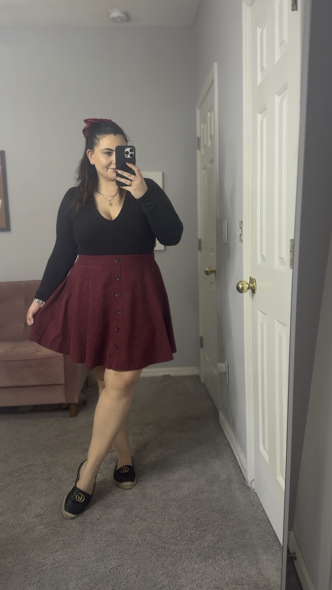 Fall outfit inspo
Black bodysuit 
Burgundy skirt


#LTKFindsUnder50 #LTKStyleTip #LTKHoliday