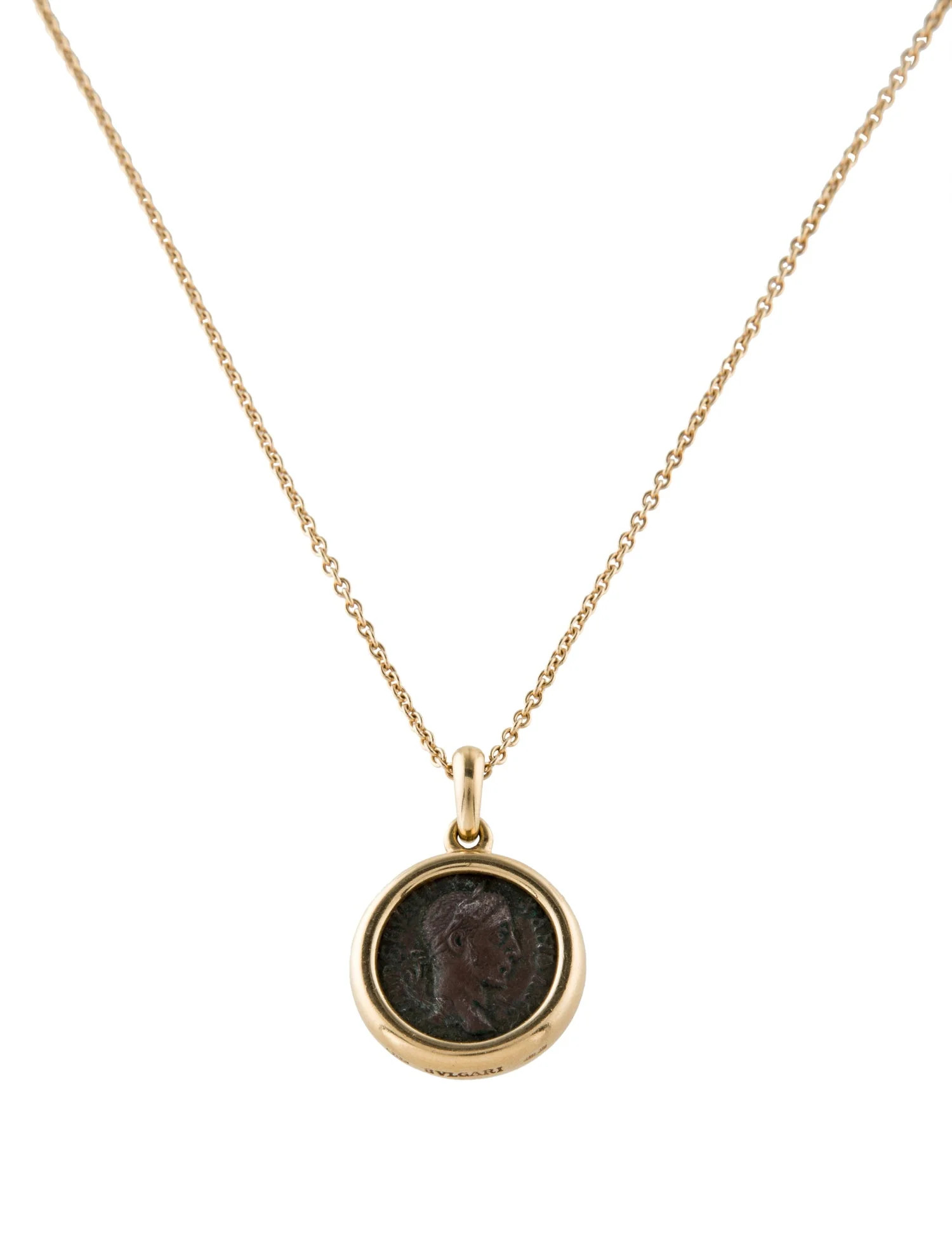 Bvlgari 18K Monete Coin Pendant Necklace - Pendant Necklace, Necklaces - BUL69547 | The RealReal | The RealReal