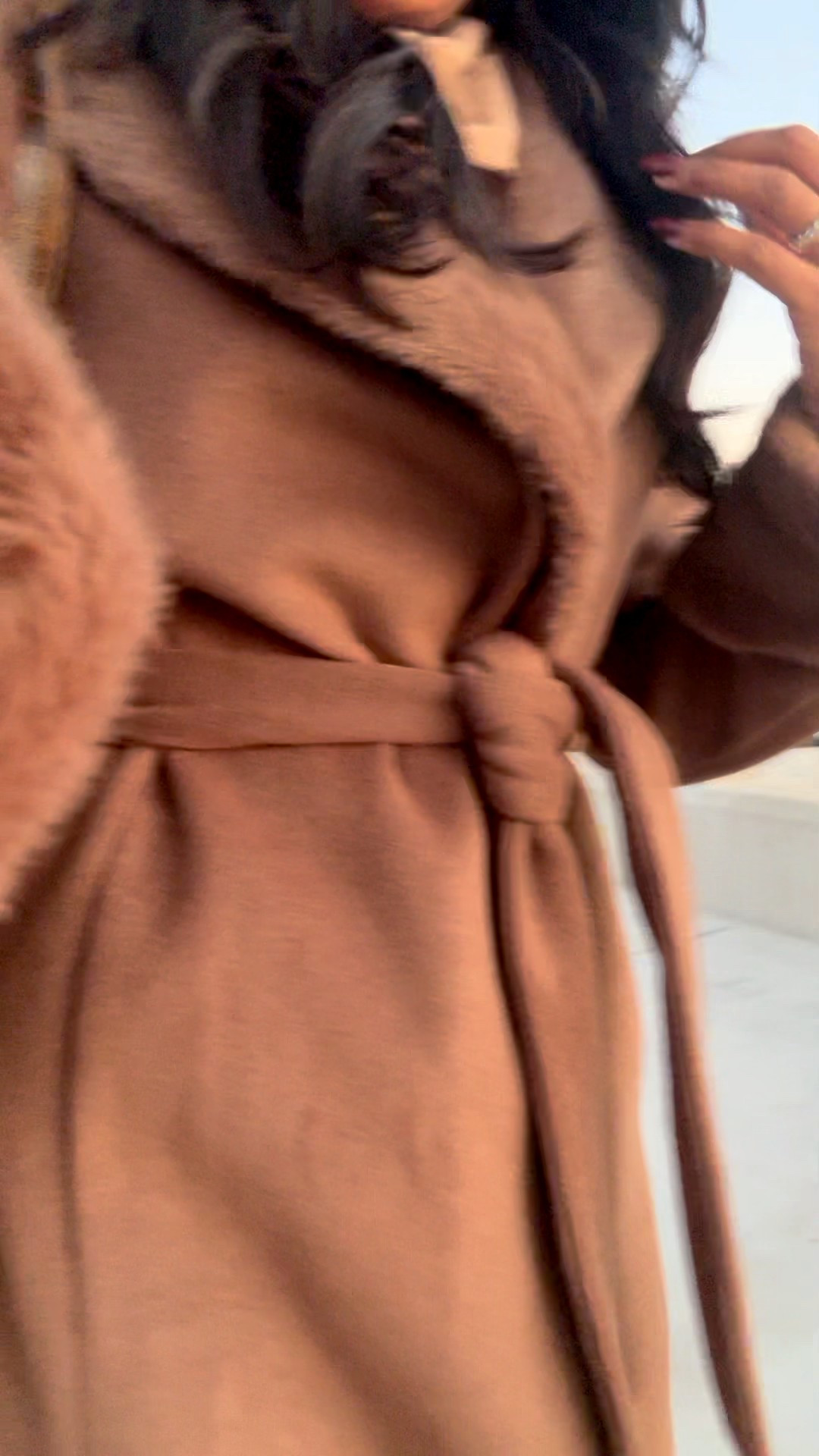 Allison New York, winter coat, mocha brown, fur coat, winter style, must-have coats, big coats