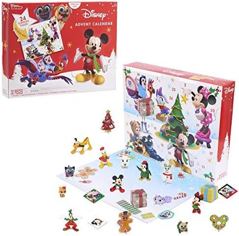 Disney Junior Advent Calendar, 32 pieces, figures, decorations, and stickers, by Just Play | Amazon (US)