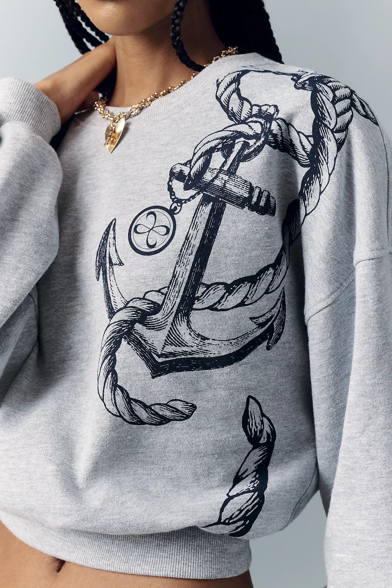 Maeve Puff-Sleeve Sweatshirt | Anthropologie (US)