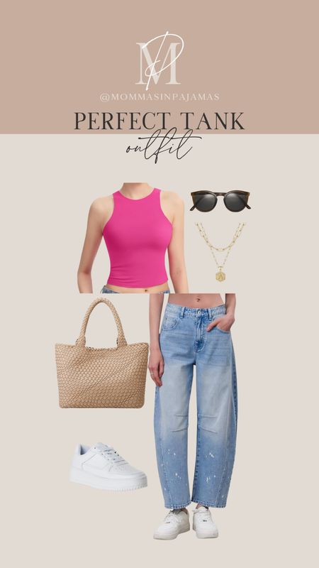 This tank from Amazon is bigger bust friendly even without a bra! It gives you that smooth bodysuit look without dealing with the annoying snaps!! big bust friendly tank, petite friendly jeans, spring look, casual spring outfit

#LTKitbag #LTKSeasonal #LTKstyletip