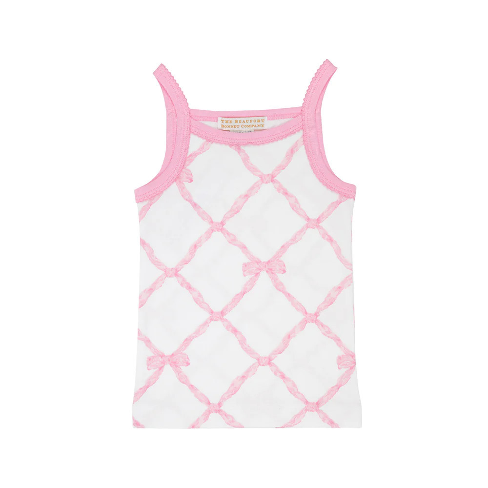 Caroline Camisole - Belle Meade Bow with Pier Party Pink | The Beaufort Bonnet Company