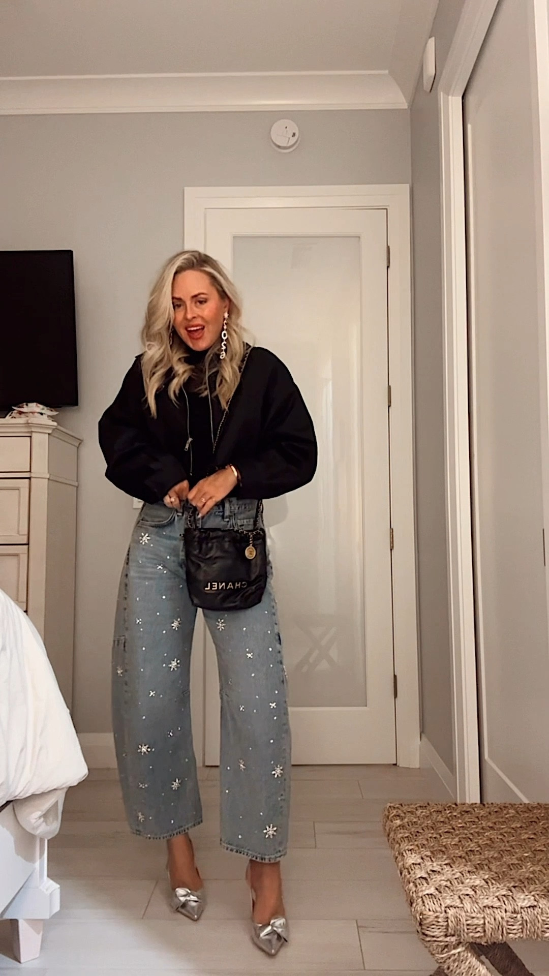 When it’s cold and you didn’t pack right! 
Happy NYE! Love you ladies so much! 🤍🍸
Cheers to 2026!!! 🪩✨✨✨

#LTKSaleAlert #LTKgrwm #LTKootd