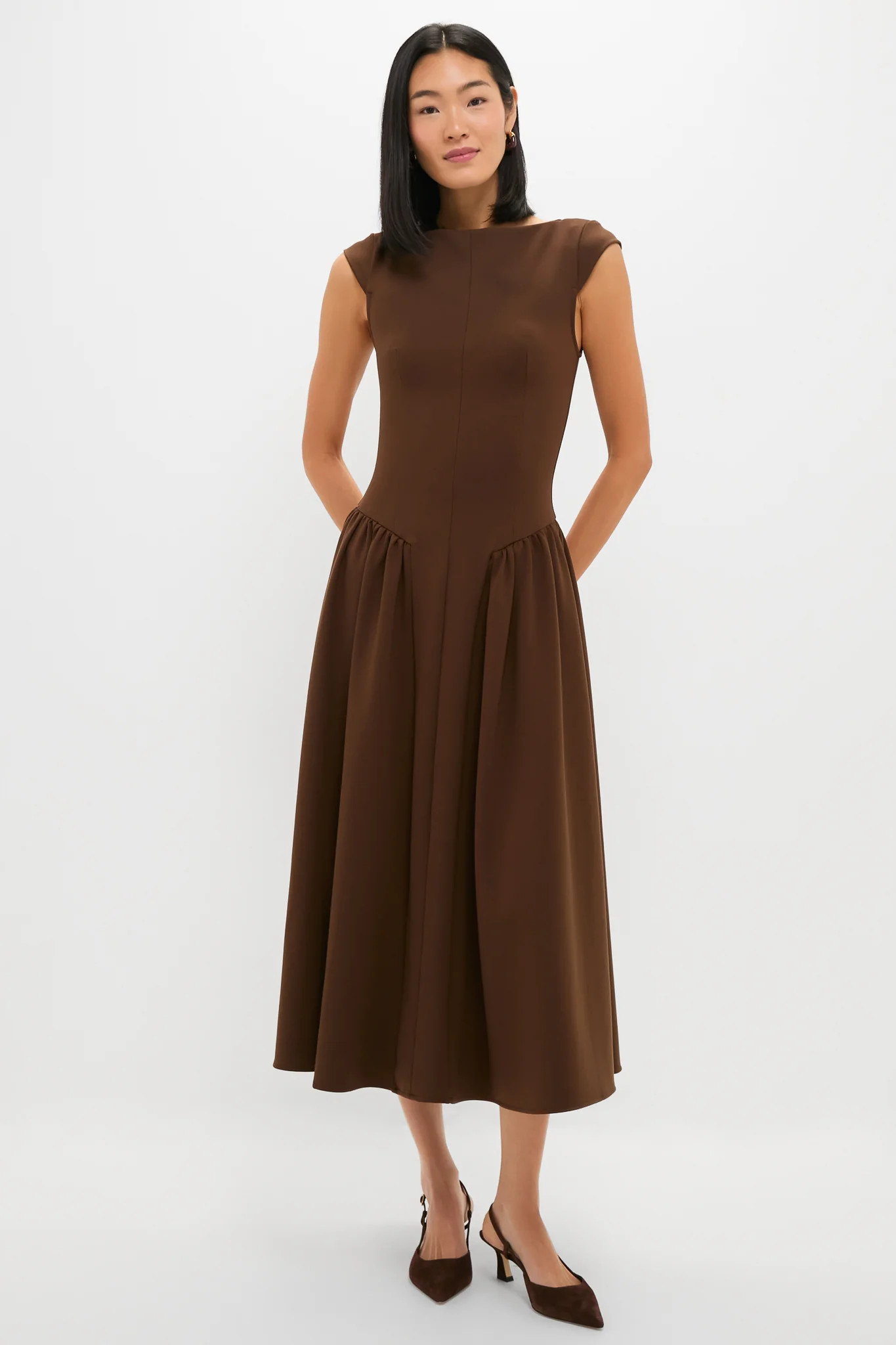 Chocolate Lysandra A Line Midi Dress | Tuckernuck (US)