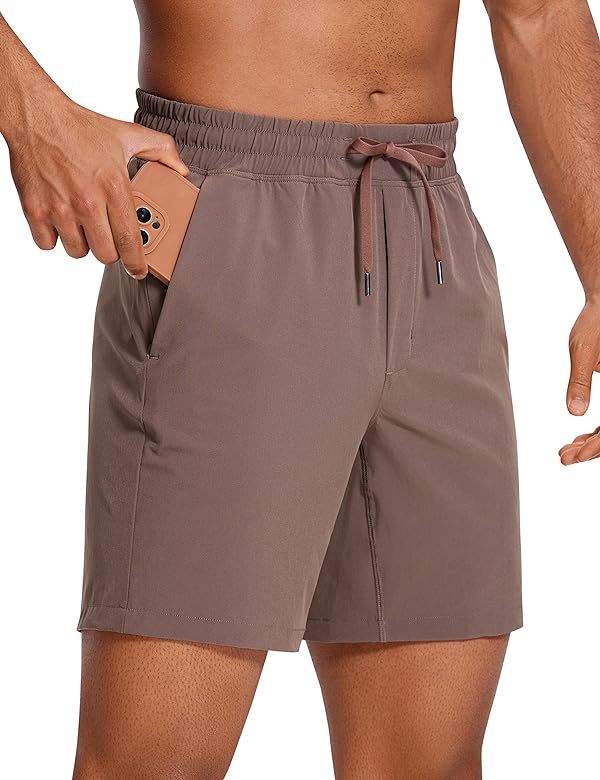 CRZ YOGA Men's Linerless Workout Shorts - 7'' / 9'' Quick Dry Running Sports Athletic Gym Shorts ... | Amazon (US)