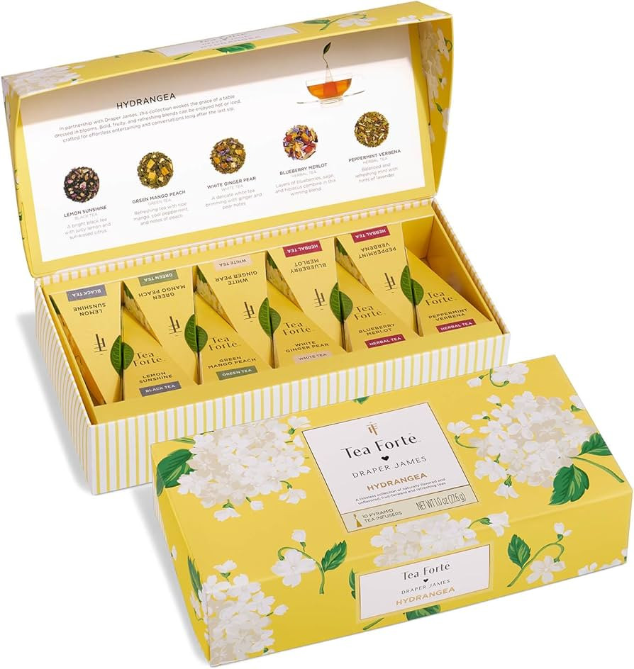 Tea Forte Premium Petite Presentation Box Gift Set Sampler, 10 Count, 2 of Each Blend Individuall... | Amazon (US)