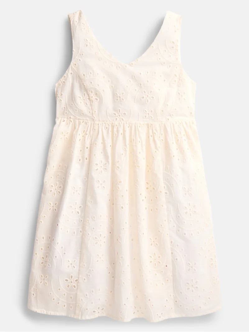 Weekend Academy Girls Sleeveless Eyelet Dress, Sizes 4-18 | Walmart (US)
