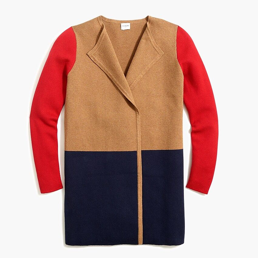 Colorblock Vanessa sweater-jacket | J.Crew Factory