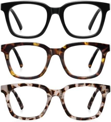 Reading Glasses for Women Men - Blue Light Blocking Magnifying Readers,Oprah Square Anti-Glare Co... | Amazon (US)