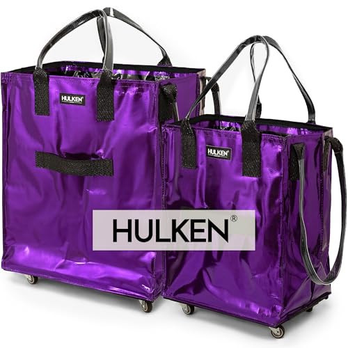 HULKEN L, M Reusable Grocery Bag On Wheels, Rolling Tote - Folds Flat - Unbreakable Handles | Amazon (US)