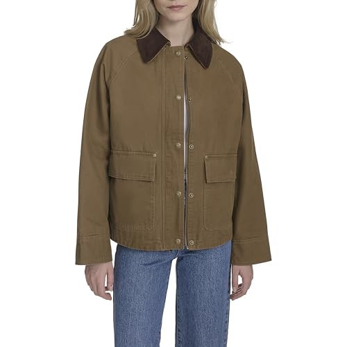 Levi's Women's Short Cotton Barn Jacket, Brown, Large | Amazon (US)