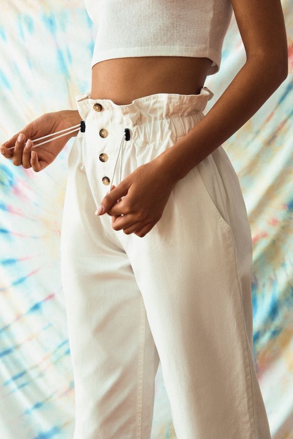 UO Terra High-Waisted Paperbag Pant | Urban Outfitters (US and RoW)