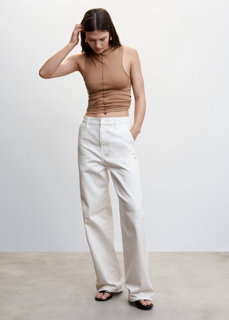 Wideleg-Jeans mit mittlerer Bundhöhe | MANGO (DE)