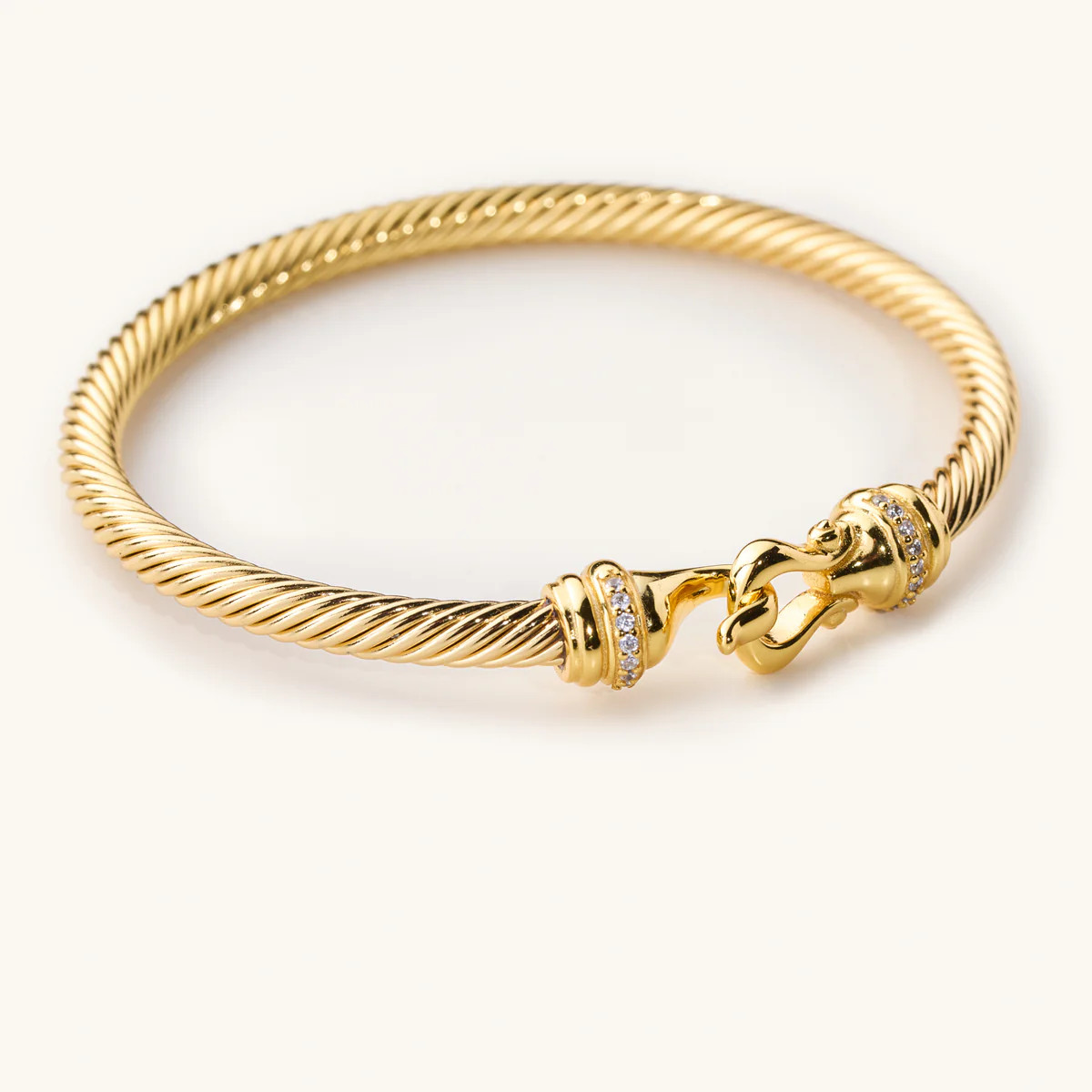 Arria Gold Latch Bangle | Nikki Smith Designs