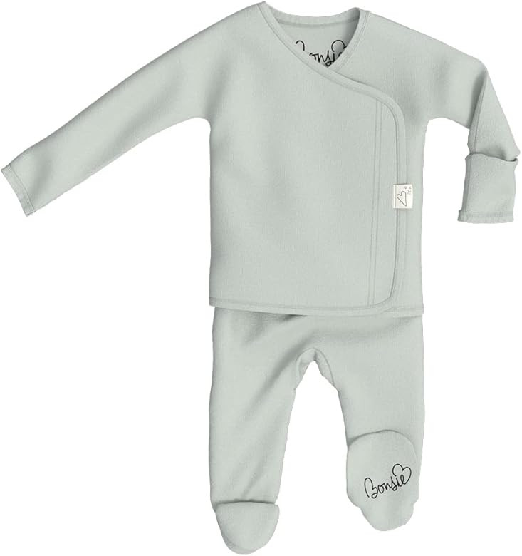 Bonsie Skin to Skin Babywear Footie - Green Baby Footed Bodysuit - Avocado | Amazon (US)