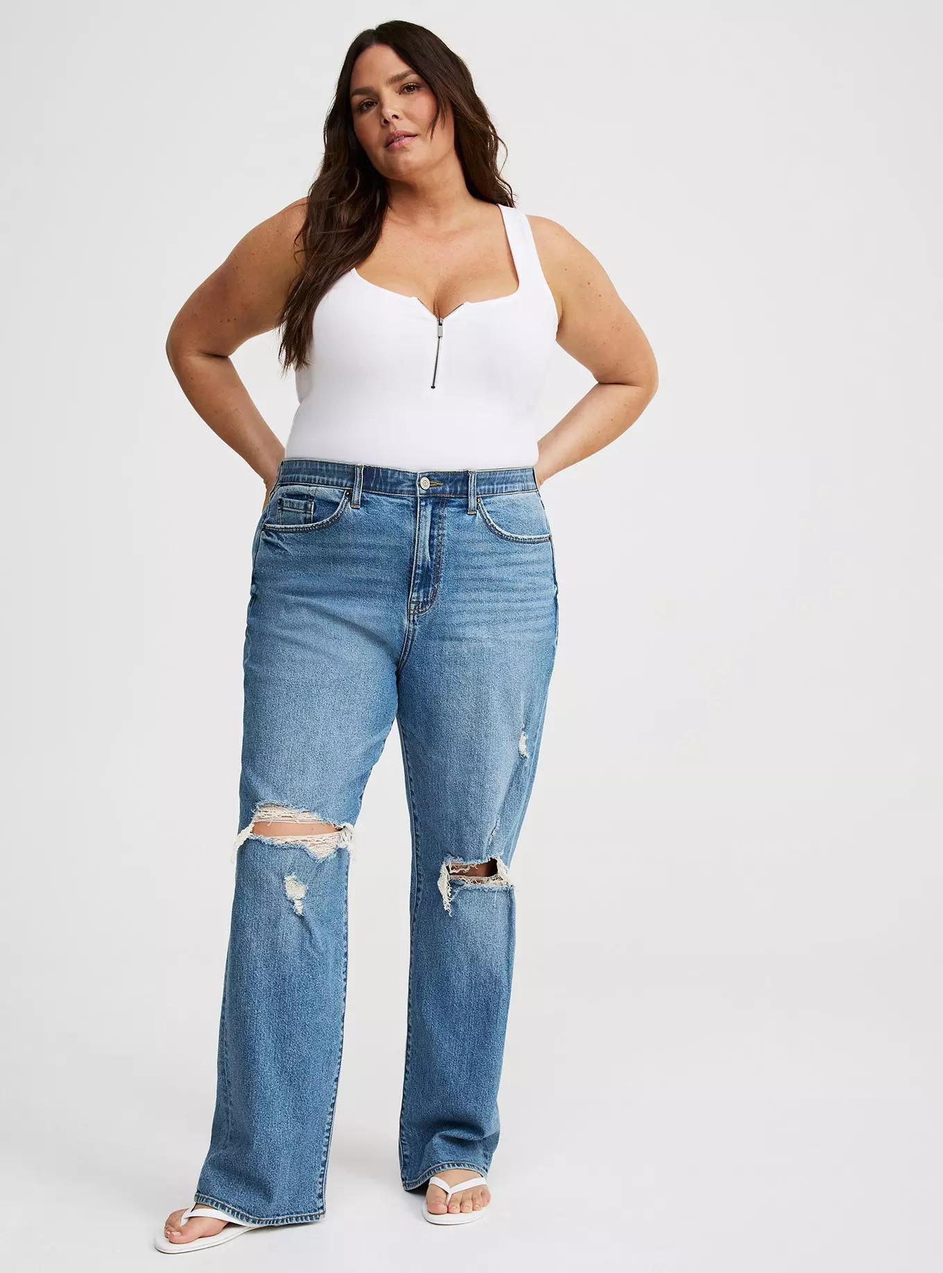Foxy Scoop Neck Zip Tank | Torrid (US & Canada)