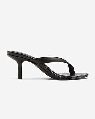 Square Toe Heeled Flip-Flop | Express