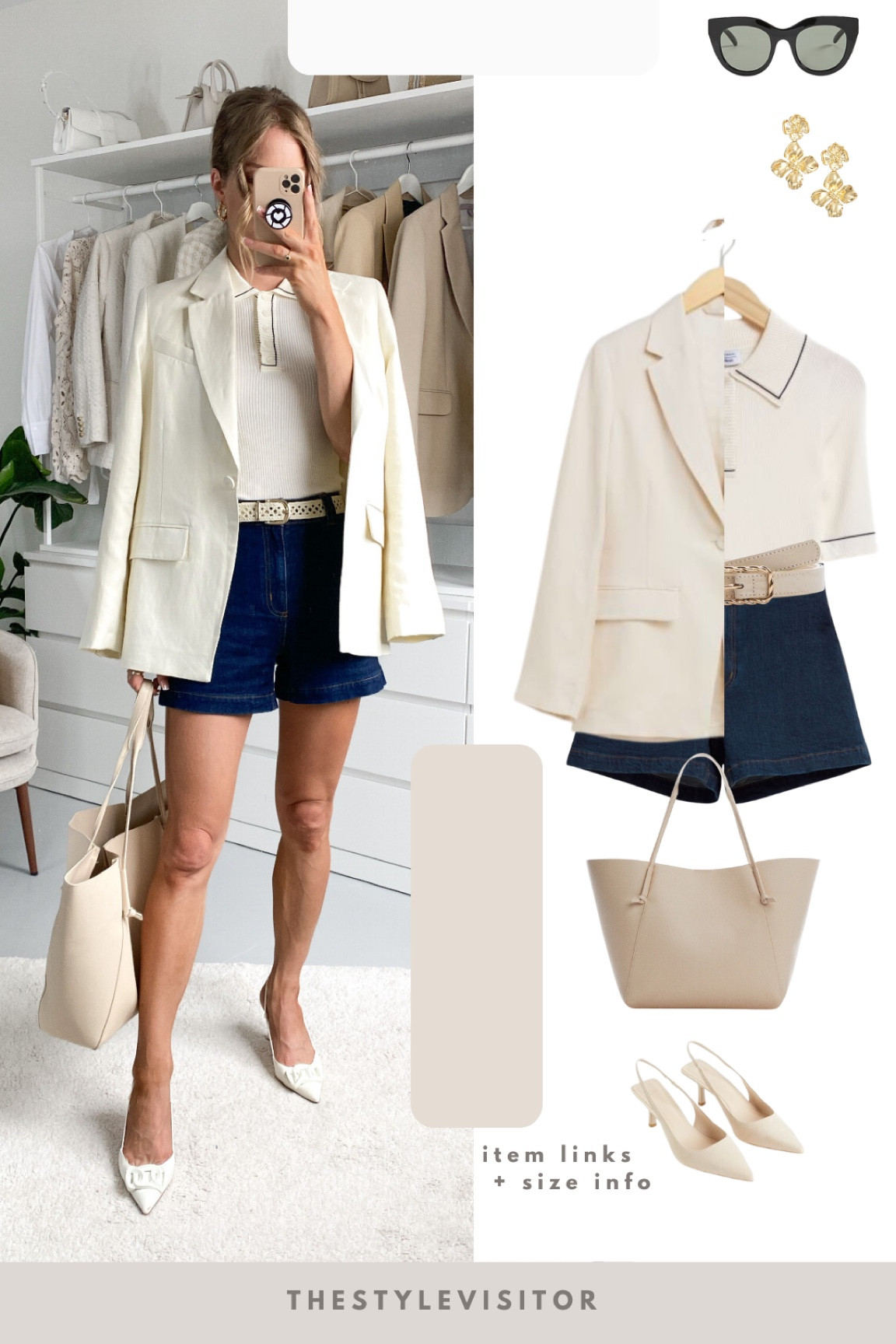 Personally my favorite. The shorts doesn’t have pockets but it looks so good. Wearing 32. Polo shirt is a lovely basic piece to wear with so many outfits (xs). Read the size guide/size reviews to pick the right size.

Leave a 🖤 to favorite this post and come back later to shop

Linen blazer, workwear, work outfit, smart casual, cream blazer, dark blue denim shorts, high waisted shorts, navy shorts, knit polo shirt

#LTKworkwear #LTKstyletip #LTKSeasonal