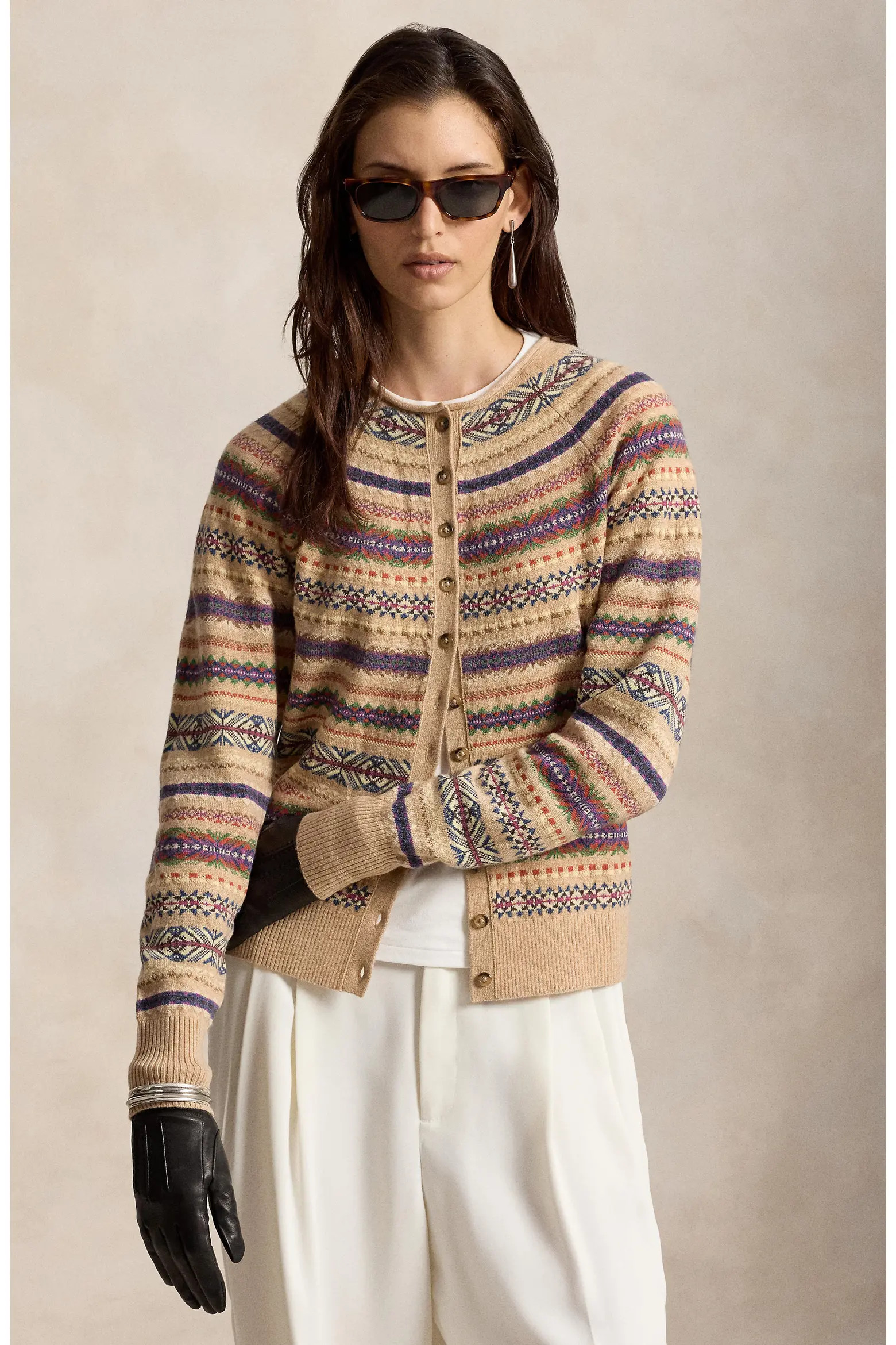 Polo Ralph Lauren Fair Isle Wool Blend Cardigan (Women) | Nordstrom | Nordstrom