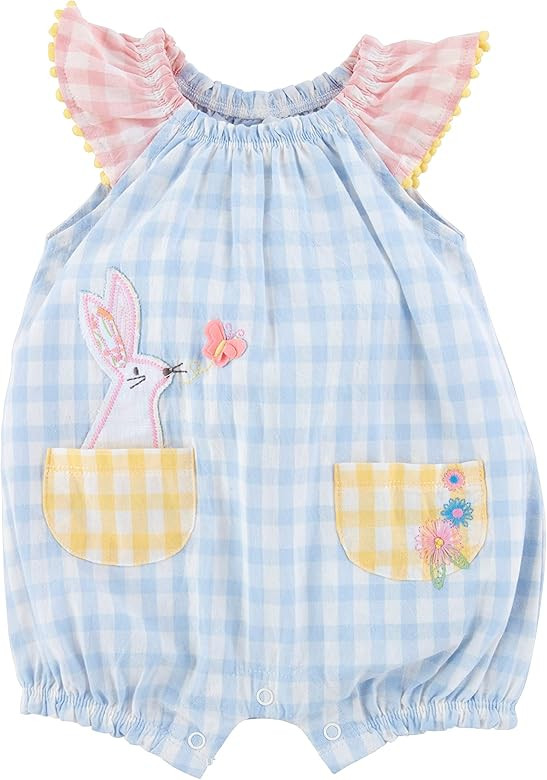 Mud Pie baby-girls Girls Gingham Romper | Amazon (US)