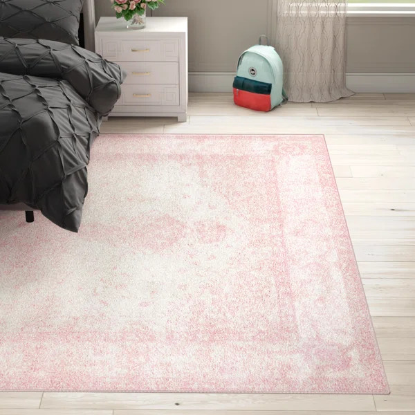 Rizo Oriental Area Rug in Pink | Wayfair North America