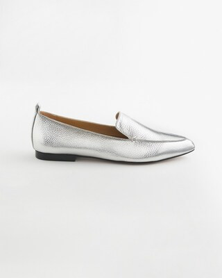 Silver Metallic Leather Loafer | Chico's