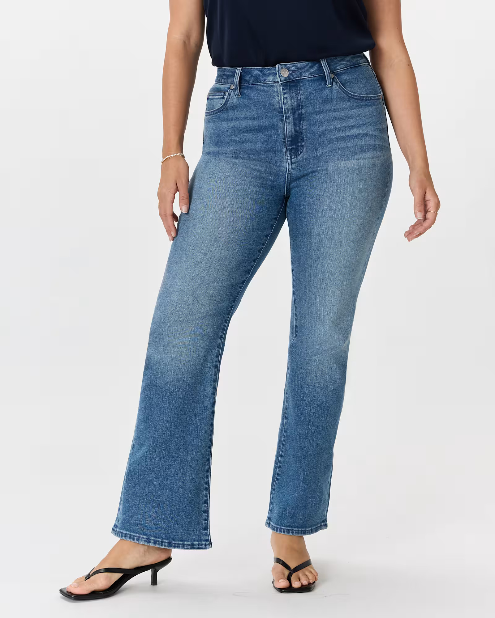 Bella Stretch Kick Flare Jeans in Seaside Blue | Quince