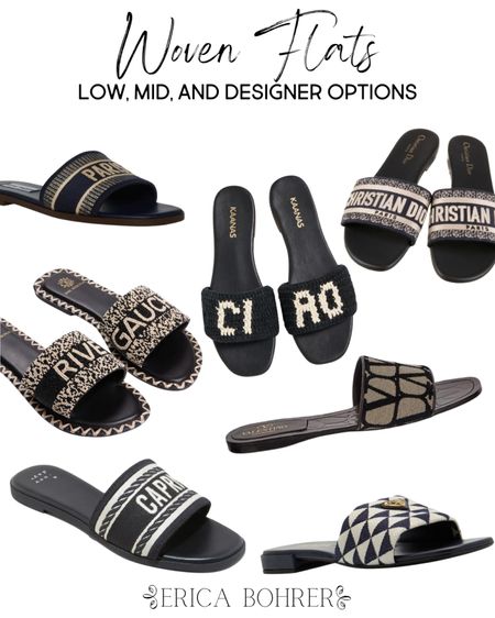 Summer woven flat sandals high to low price points.  Vacation wear 

#LTKtravel #LTKshoecrush #LTKswim