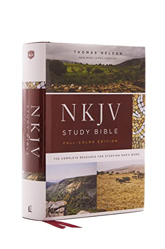 NKJV Study Bible, Hardcover, Burgundy, Full-Color, Comfort Print: The Complete Resource for Studying God’s Word | Amazon (US)