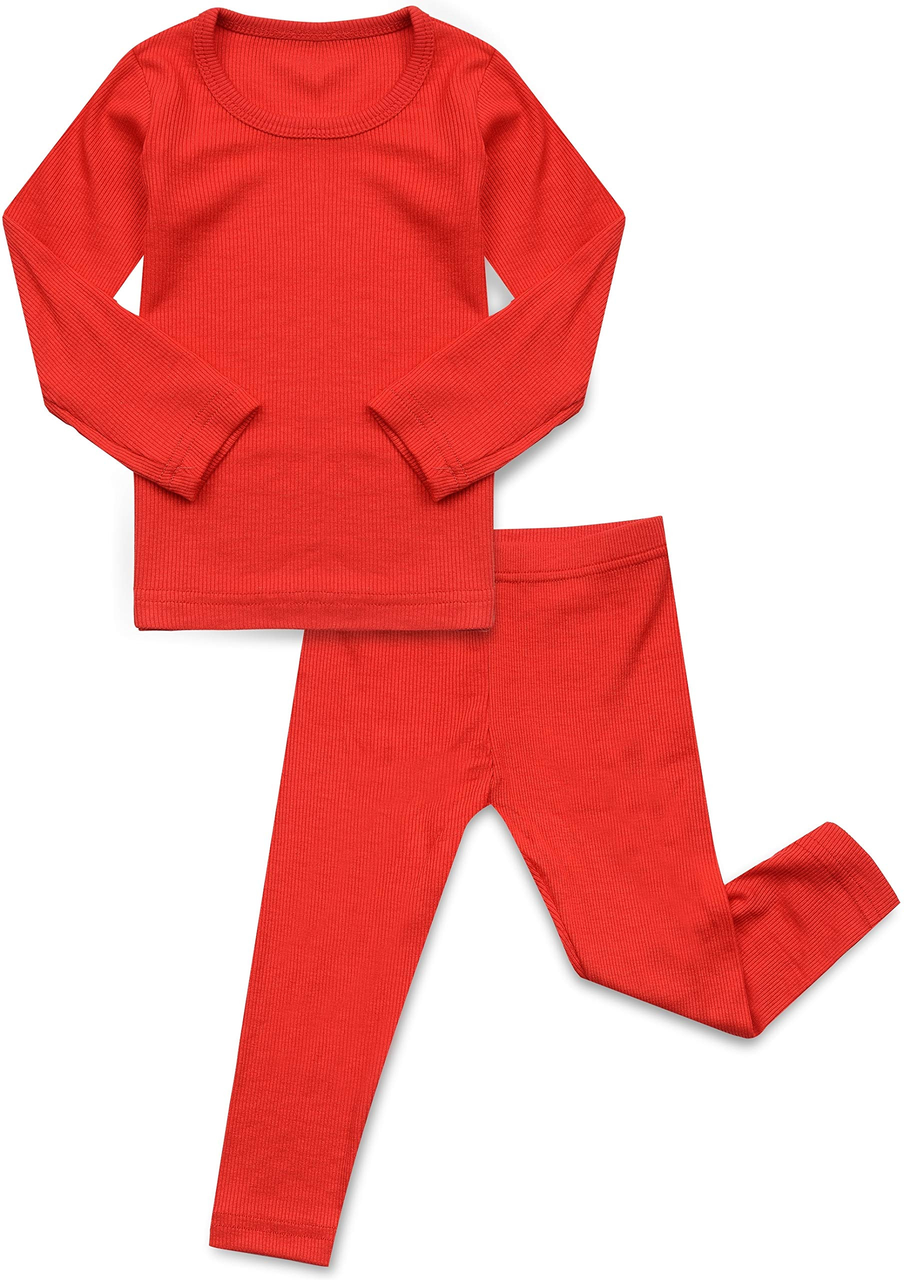 AVAUMA Baby Boys Girls Pajama Set Kids Toddler Snug fit Ribbed Rayon Sleepwear pjs for Daily Life St | Amazon (US)