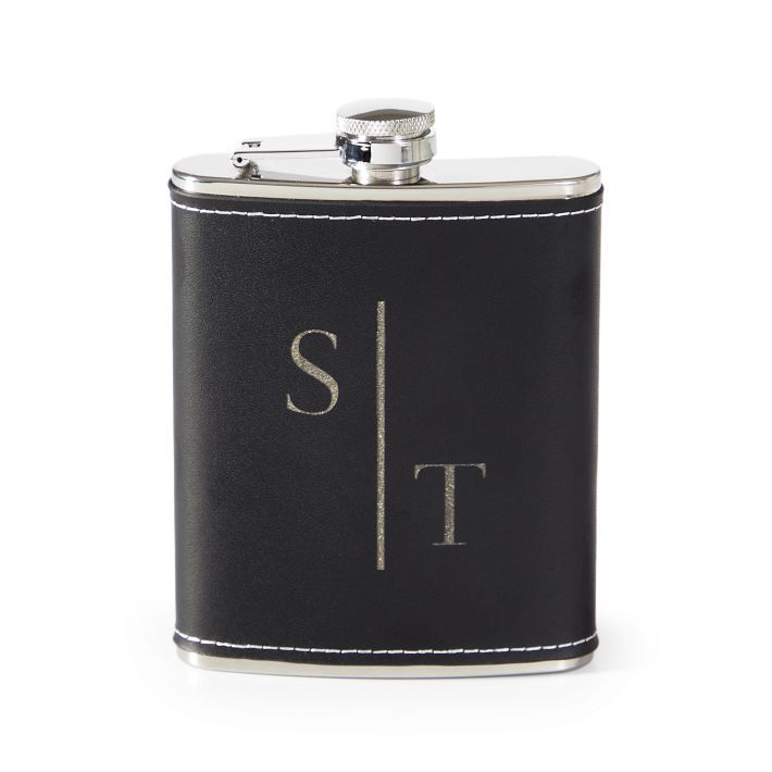 Leather Wrapped Flask | Mark and Graham