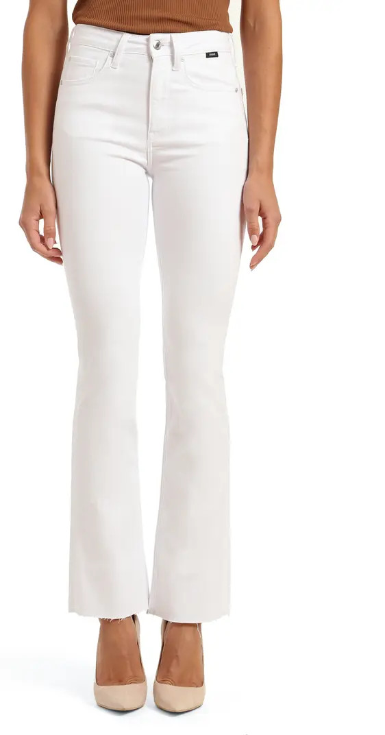 Maria Raw Hem High Waist Flare Jeans | Nordstrom