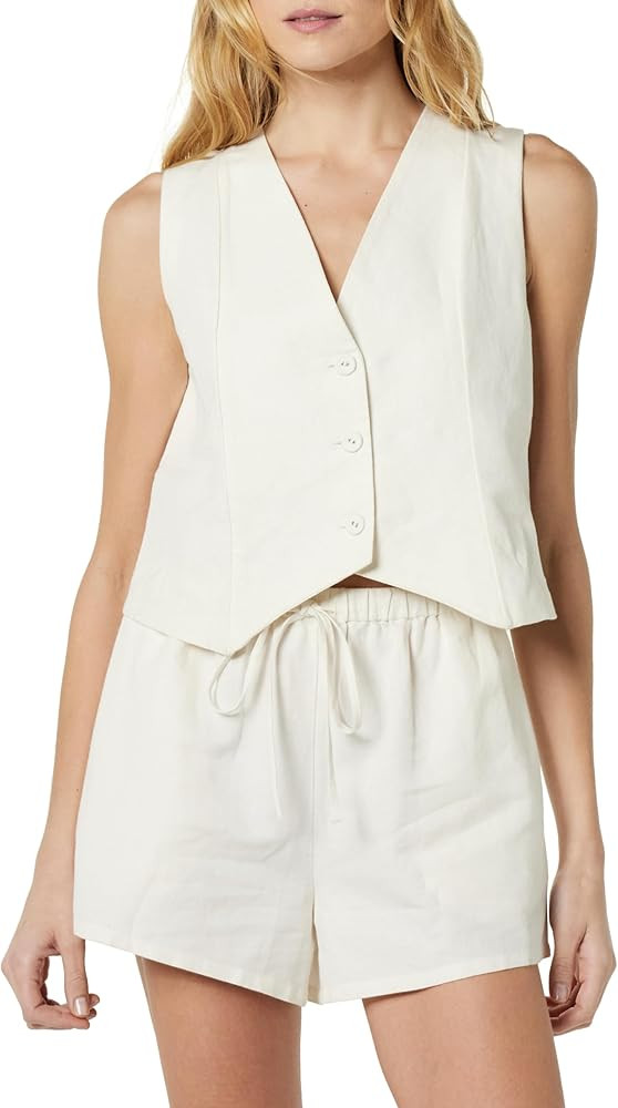 The Drop Women's ESMA Linen Vest | Amazon (US)