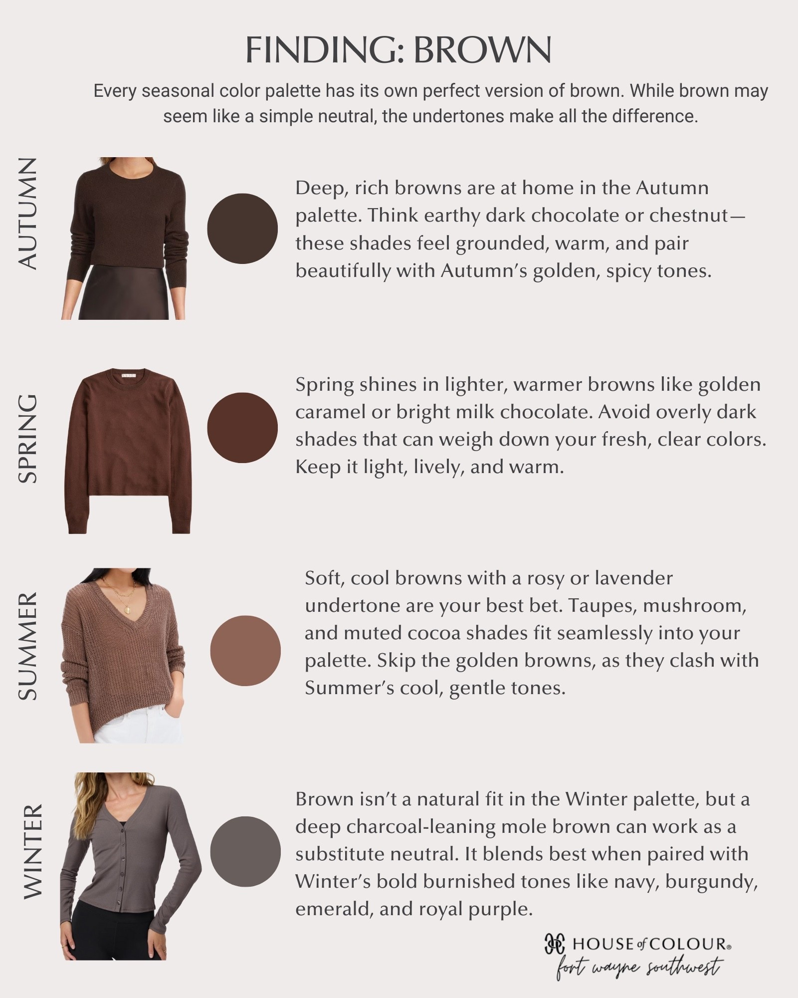 The best browns by season! 🍂❄️🌺🏖️