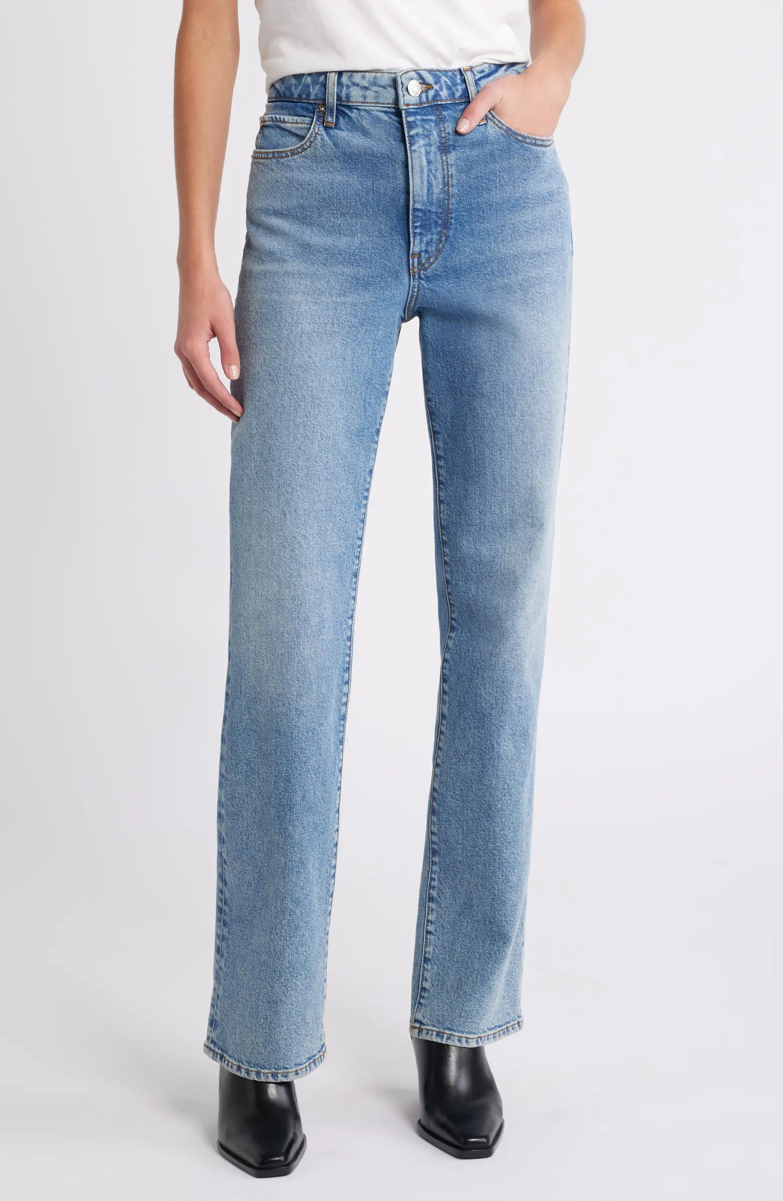 The Ruler High Waist Straight Leg Jeans | Nordstrom