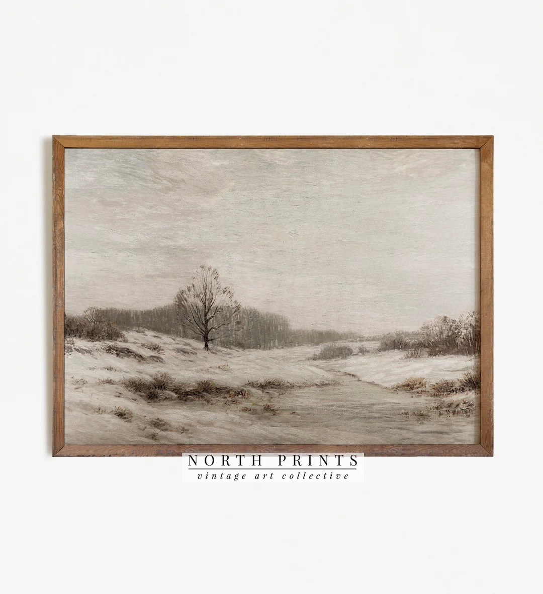 Vintage Winter Landscape Print Neutral Muted Art Digital PRINTABLE North Prints 826 - Etsy | Etsy (US)