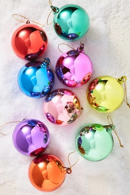3" Shining Ball Ornaments, Set of 9 | Anthropologie (US)