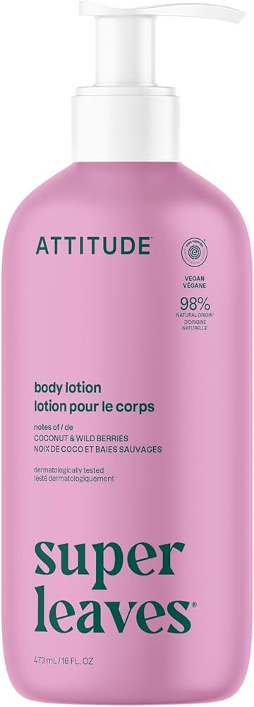 ATTITUDE Body Lotion, EWG Verified Moisturizer, Vegan Skin Care Products, Non-Greasy, Hydrating f... | Amazon (US)