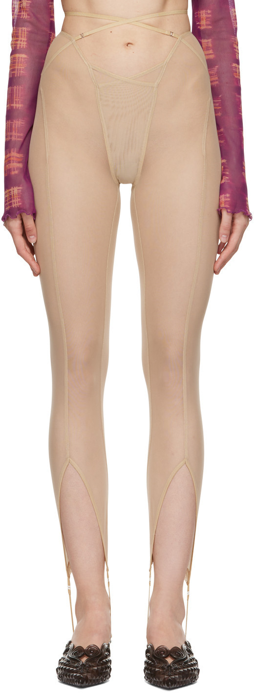 KNWLS Beige Celest Leggings | SSENSE