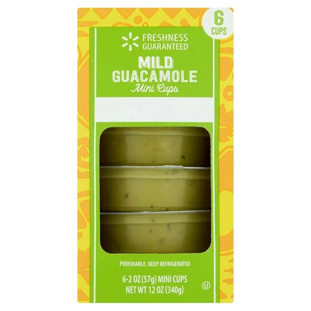 Freshness Guaranteed Mild Guacamole Mini Cups, 12 oz, 6 Count | Walmart (US)