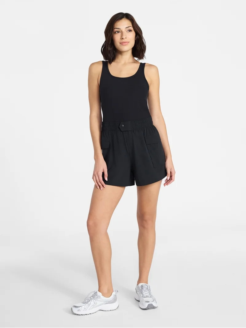 Avia Women's Mixed Media Active Romper, Sizes XS-XXXL | Walmart (US)