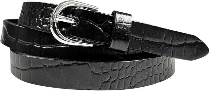 Women's Dress Skinny Fashion Belts Genuine Leather 3/4" (19mm) and 1" (25mm) wide | Amazon (US)